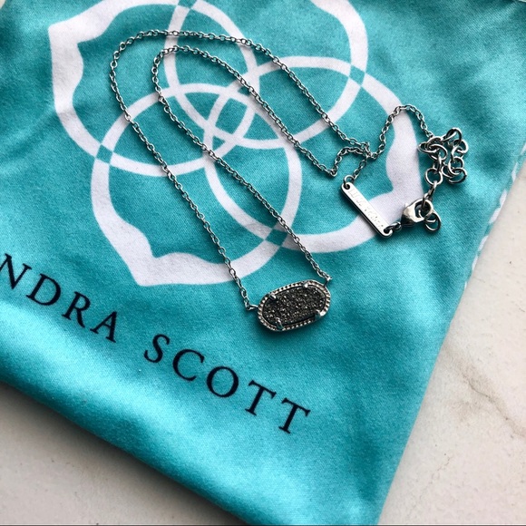 Kendra Scott Jewelry - Kendra Scott Elisa Drusy Necklace Silver Platinum